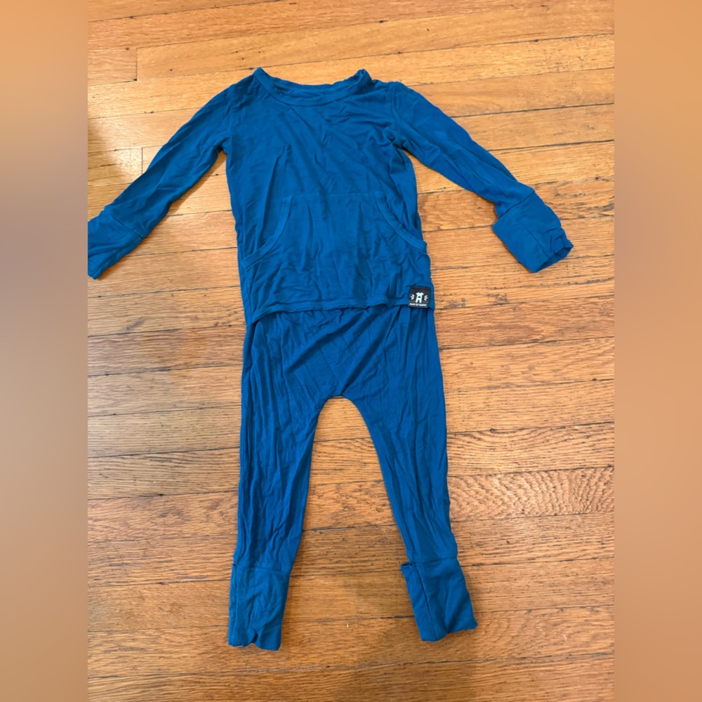Blue Long Sleeve Pajama Set